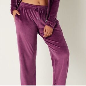 PINK Victoria's Secret Purple Velour Track Suit